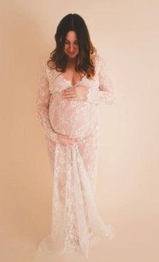 Sexy perspective lace dress, pregnant women's skirts, pregnant women, photographing, maternity, photography and dress