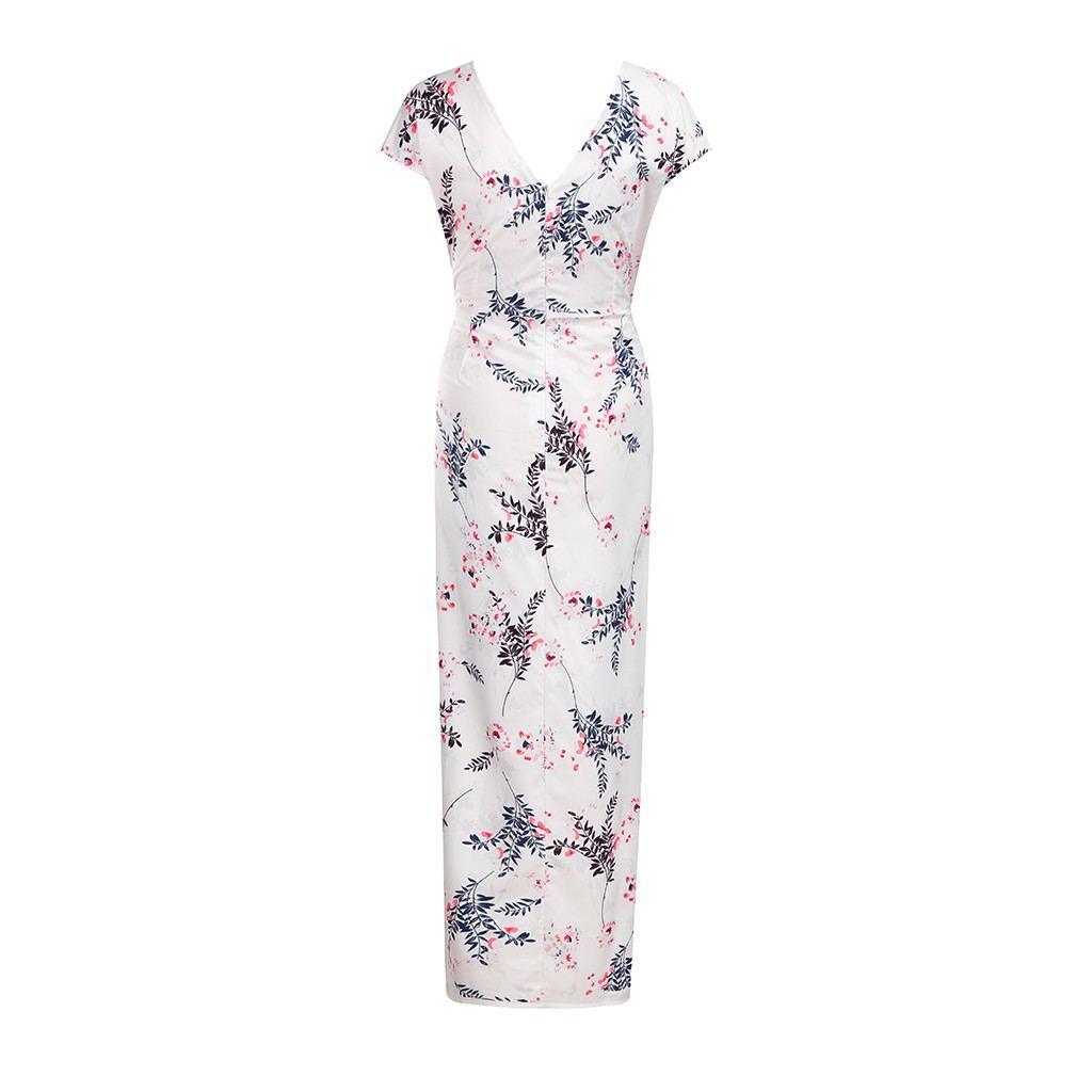 Printed Slim Thin Floral Chiffon Dress