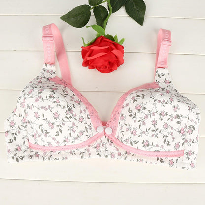 Soutien-gorge d'allaitement pré-ouvert en coton pour femmes enceintes qui allaitent, rose 38/85