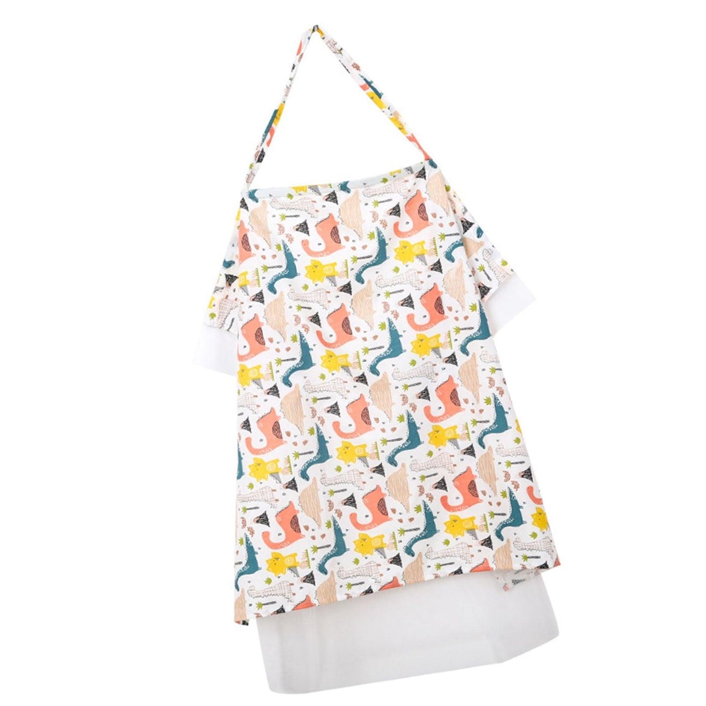 Breastfeed Apron Cover Breathable Baby Nursing Privacy Coverage Blanket with Elastic Shoulder Straps Multicolour