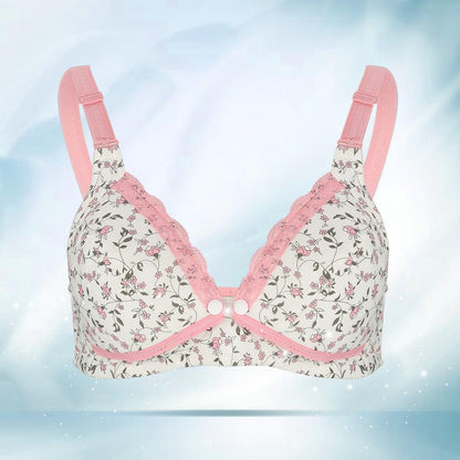 Soutien-gorge d'allaitement pré-ouvert en coton pour femmes enceintes qui allaitent, rose 38/85