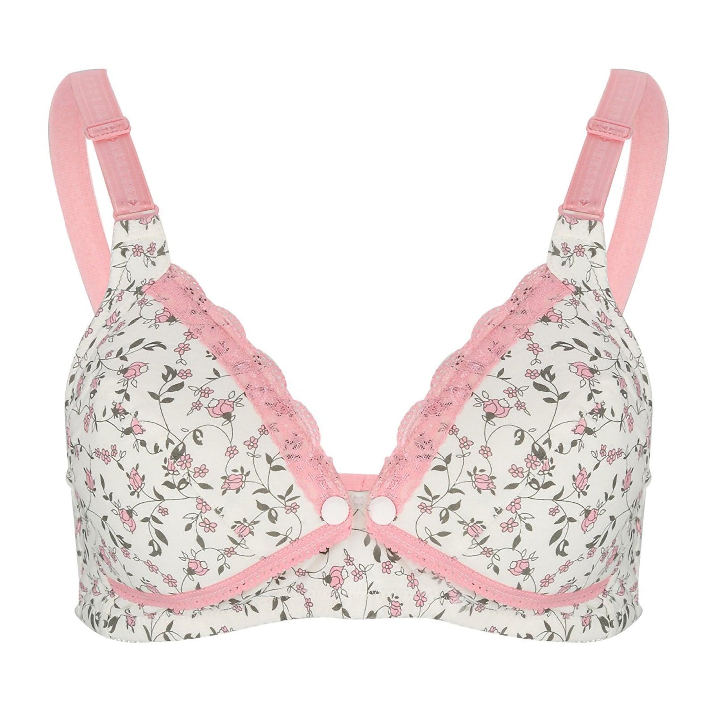 Soutien-gorge d'allaitement pré-ouvert en coton pour femmes enceintes qui allaitent, rose 38/85