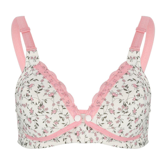 Soutien-gorge d'allaitement pré-ouvert en coton pour femmes enceintes qui allaitent, rose 38/85