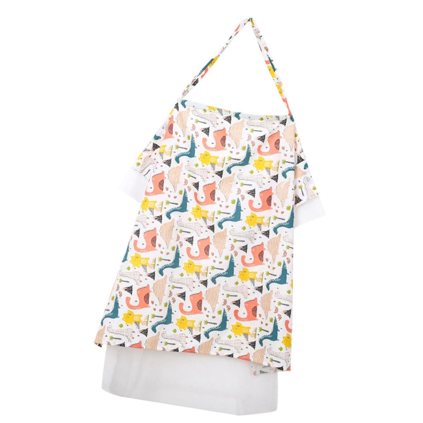 Breastfeed Apron Cover Breathable Baby Nursing Privacy Coverage Blanket with Elastic Shoulder Straps Multicolour