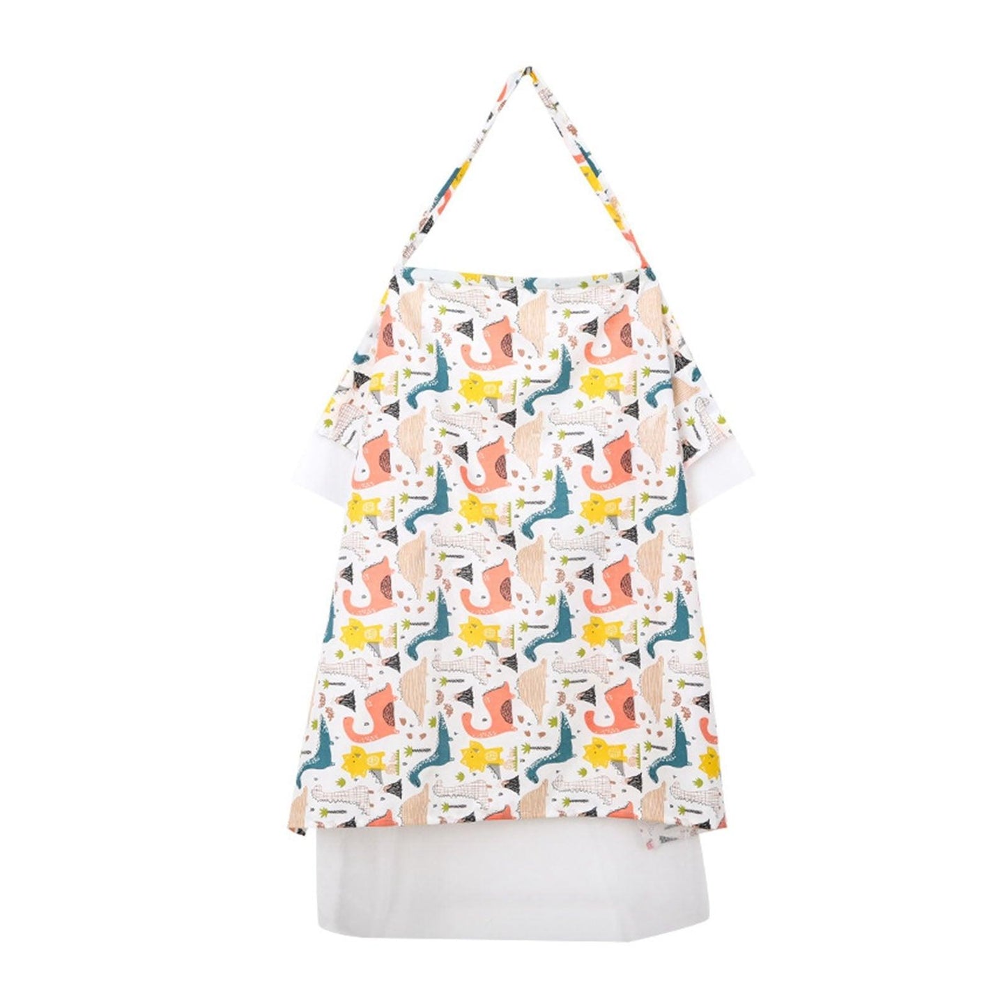 Breastfeed Apron Cover Breathable Baby Nursing Privacy Coverage Blanket with Elastic Shoulder Straps Multicolour